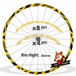 Mountain Bicycle Wheels MTB Rim Decal Stickers for EASTON HAVEN 26er 27.5er 29er